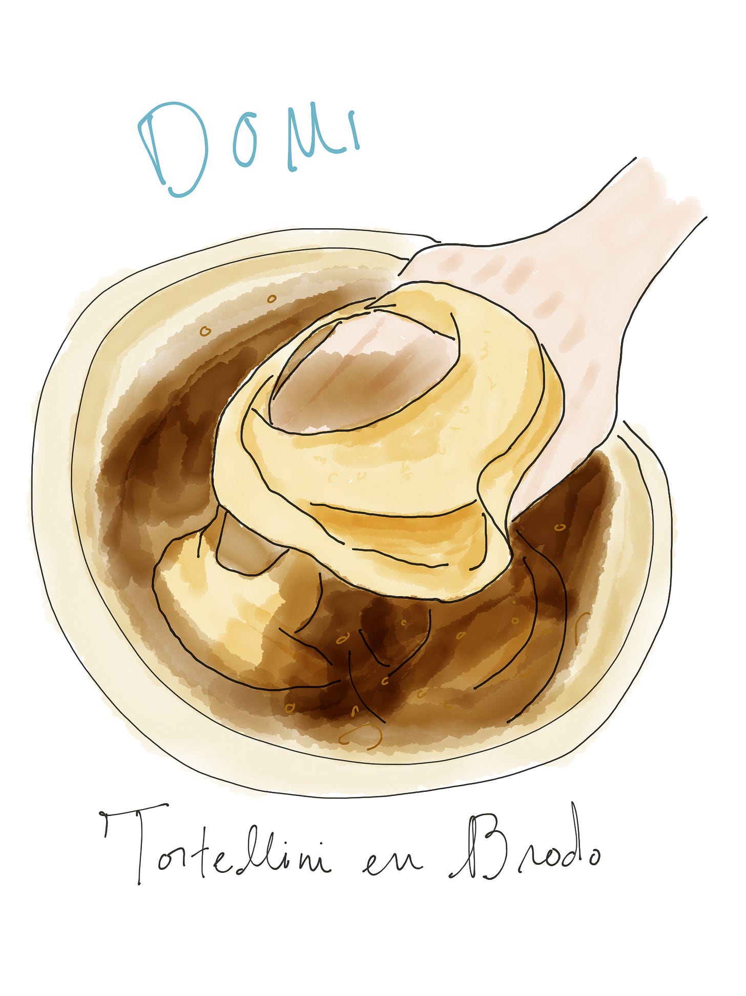 Domi's Tortellini en Brodo | Illustration: Laura/New Denizen