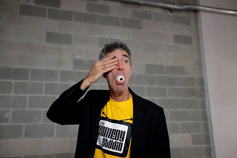 LEFT TO RIGHT: Performer Alex Feldman (Pat Greenhouse); Unnamed girl with books, circa 1970s (Adam Mastroianni’s dad); SFF author Gene Wolfe (professional headshot); fine-artist/illustrator Karla Ortiz*; Veronika the cow (her owner); psychiatrist Julie Sheffield (William DeShazer/NYT) *Courtesy of Artist