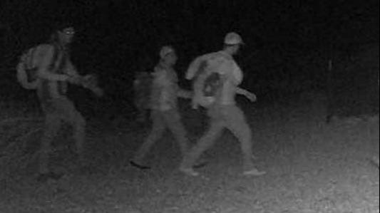 Surveillance video of migrants crossing ranchland in Terrell County, Texas Surveillance video of migrants crossing ranchland in Terrell County, Texas