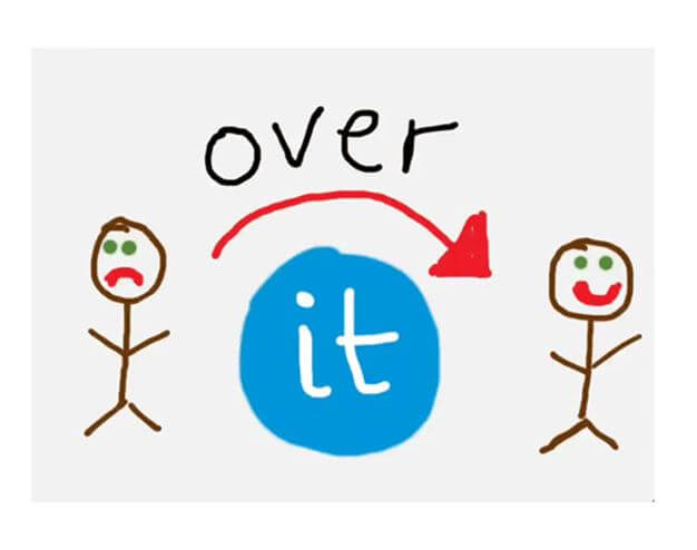 GET OVER IT or GET IT OVER WITH – What is the difference between these  English Phrasal Verbs? ▻ DailyStep English