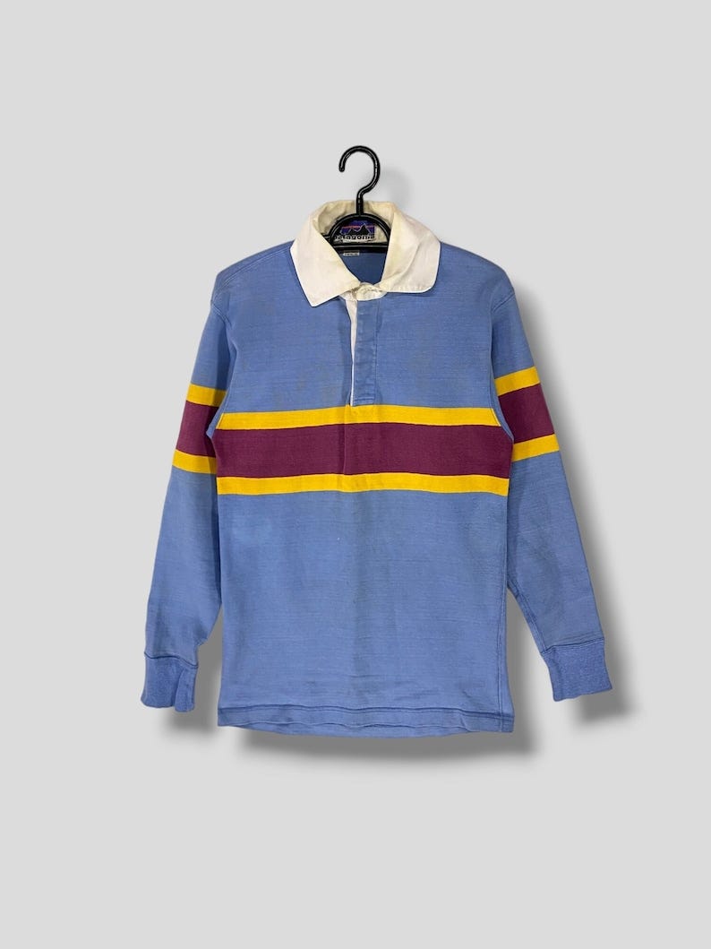 Rare Vintage 70s Patagonia rugby shirt Yvon Chouinard early production hiking gear outdoor athletic streetwear collectible patagonia rugby image 1