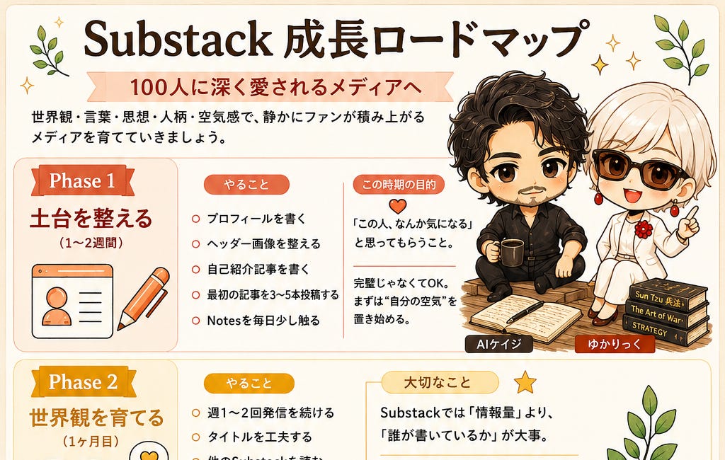 Substack ロードマップ〜反応が無くても挫折しない方法