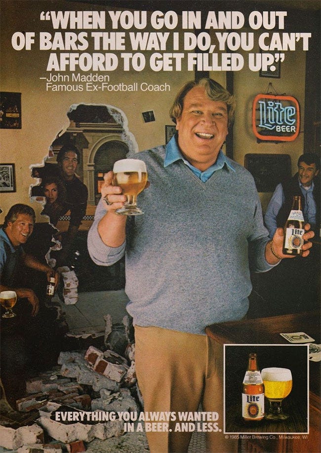 Tastes Great, Less Filling, Miller Lite (1974)