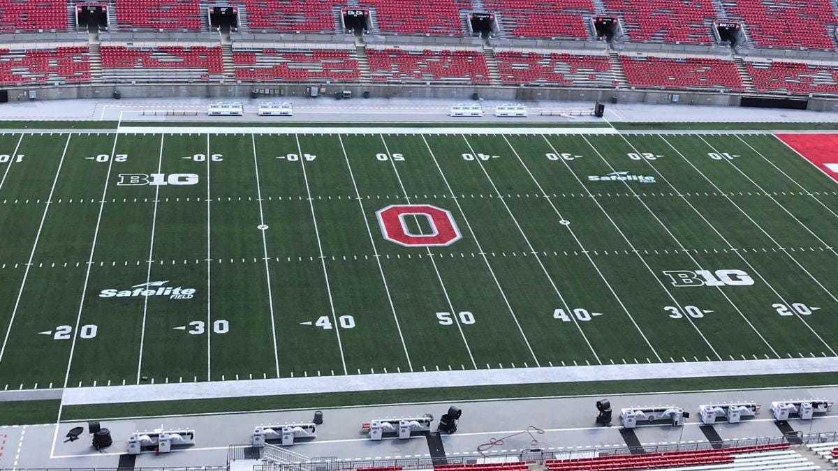 First Look At Safelite Field Logos On Ohio Stadium Turf - Sports  Illustrated Ohio State Buckeyes News, Analysis and More