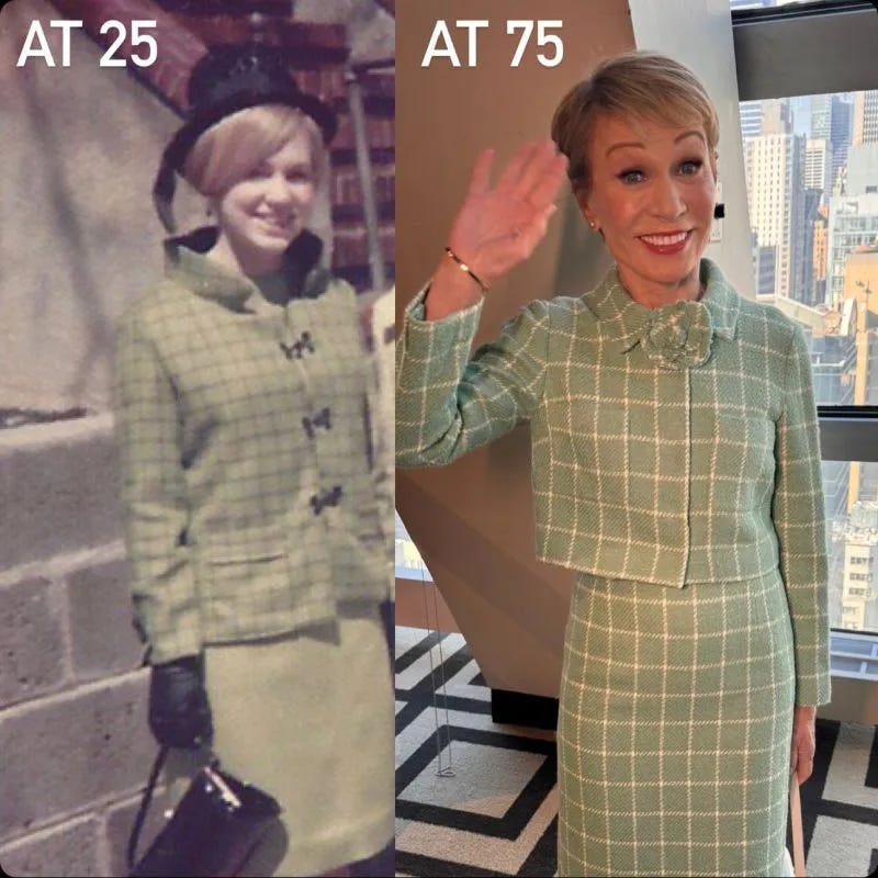 Side-by-side photo of Barbara Corcoran at age 25 and at age 75, showing her journey from young real estate entrepreneur to Shark Tank investor and founder of The Corcoran Group. Side-by-side photo of Barbara Corcoran at age 25 and at age 75, showing her journey from young real estate entrepreneur to Shark Tank investor and founder of The Corcoran Group.