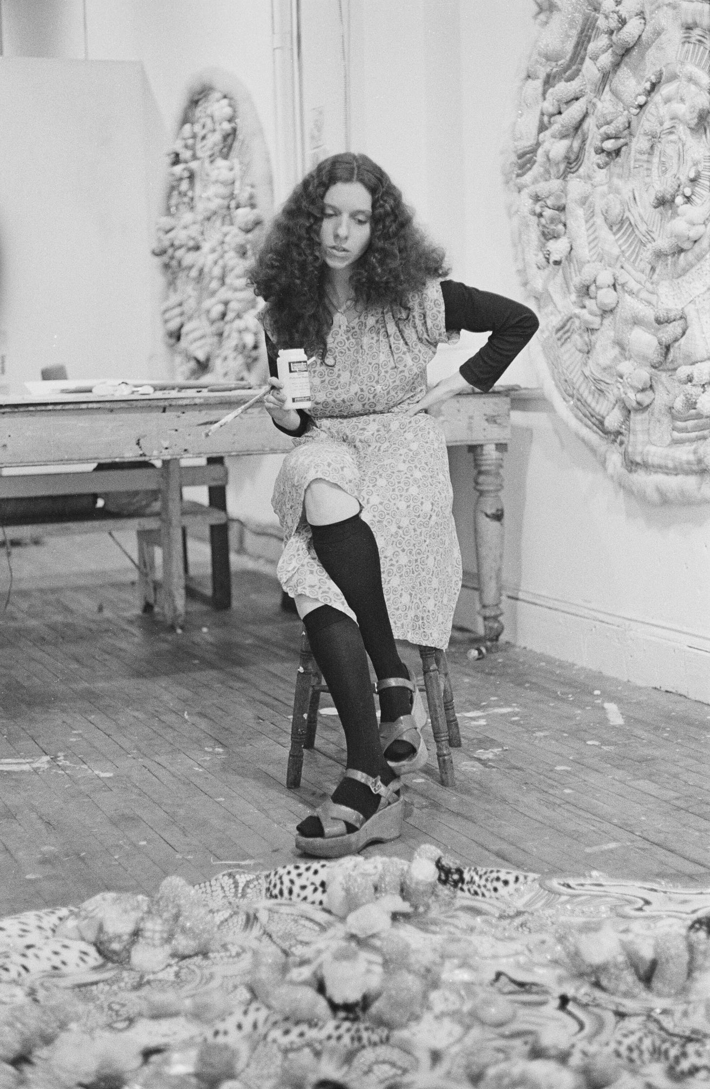 Barbara Kruger in her New York City studio, ca. mid-1970s; Photo by Susan Katz for “The Woman I Am” Collection, part of the Archives of Women Artists, National Museum of Women in the Arts, Betty Boyd Dettre Library & Research Center, Washington, D.C. Barbara Kruger in her New York City studio, ca. mid-1970s; Photo by Susan Katz for “The Woman I Am” Collection, part of the Archives of Women Artists, National Museum of Women in the Arts, Betty Boyd Dettre Library & Research Center, Washington, D.C.