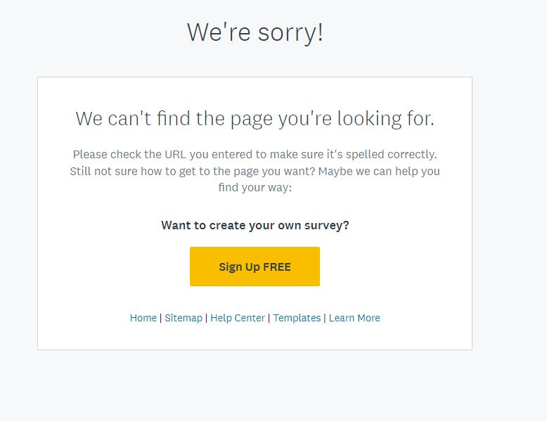 Your 404 page has low hanging fruit