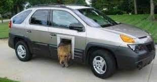 In a dog's perfect world | Dog door, Smart dog, Pontiac aztek
