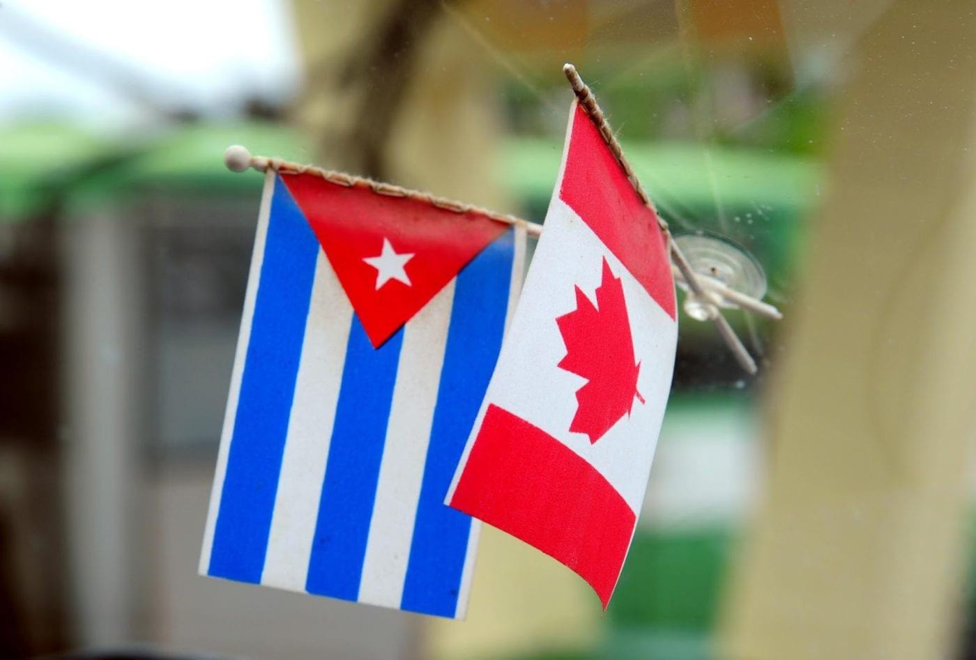 Cuban and Canadian Flags