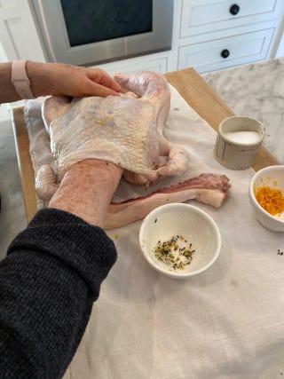 Adding herbs beneath the skin 2 Adding herbs beneath the skin 2