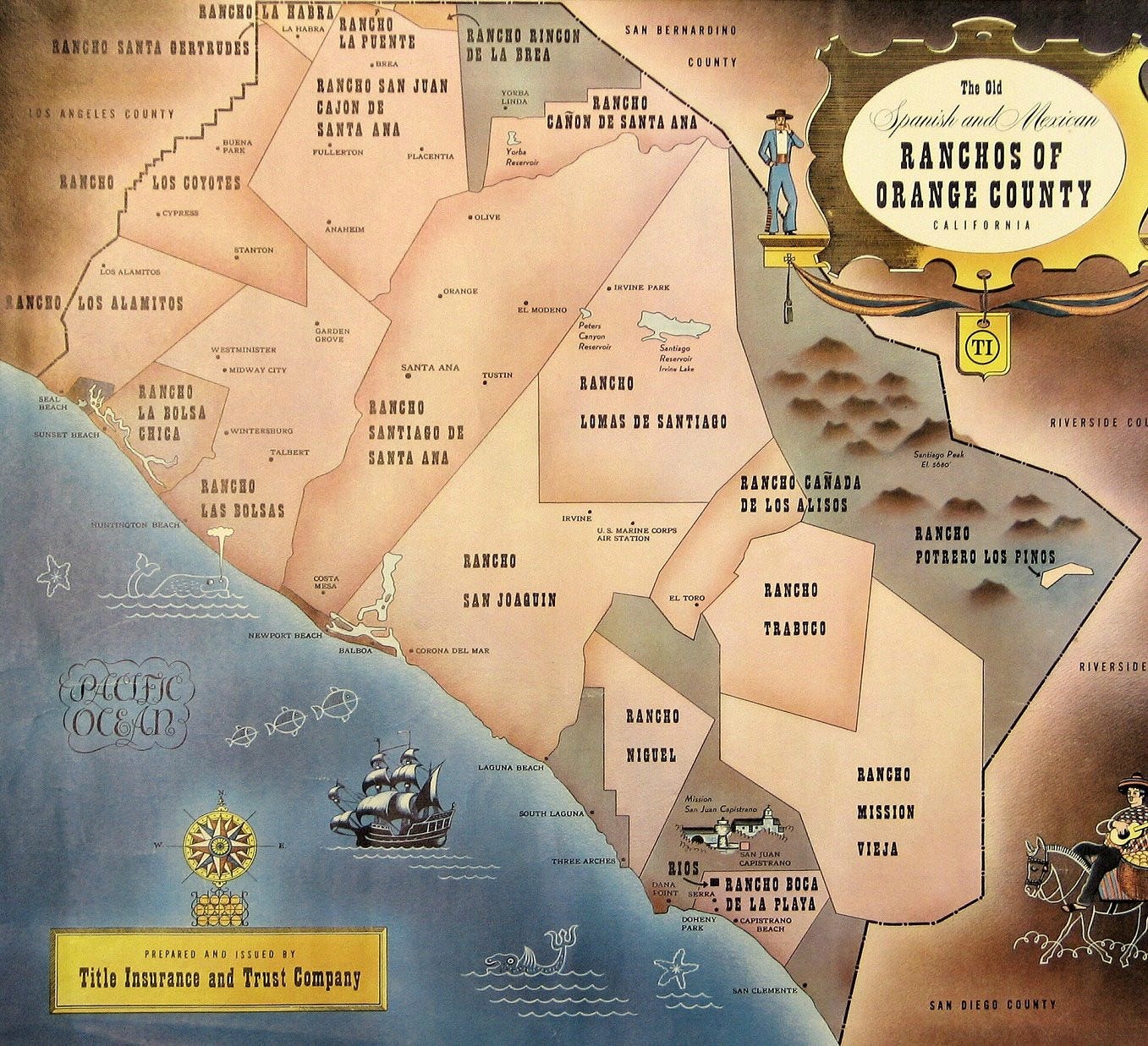 r/orangecounty - Map Spanish/Mexican Ranchos of Orange County