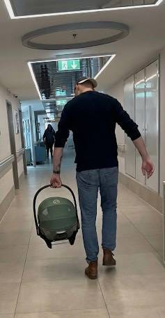 Leaving the hospital together Leaving the hospital together