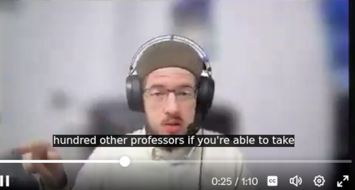 Man wearing headphone while making a video presentation Man wearing headphone while making a video presentation