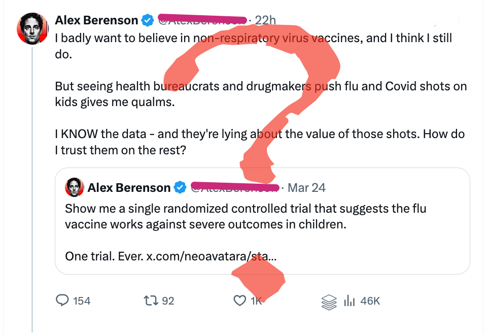 Is Alex Berenson going full anti-vaccine? Is Alex Berenson going full anti-vaccine?