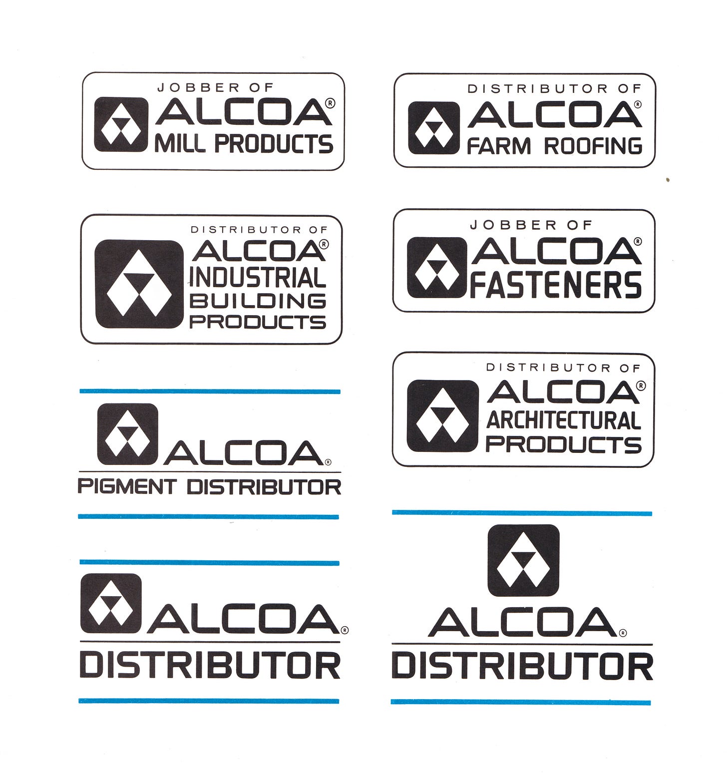 ALCOA design policy, logo design and custom typeface by Saul Bass 1962