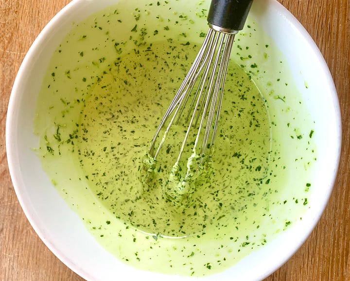 cilantro lime dressing in a food processor