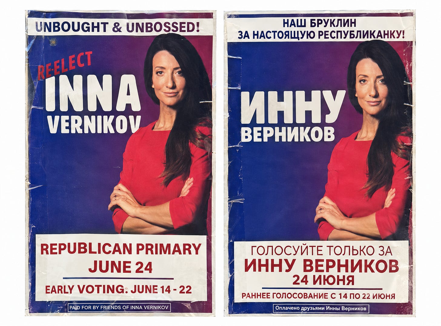 Campaign posters for Inna Vernikov Campaign posters for Inna Vernikov