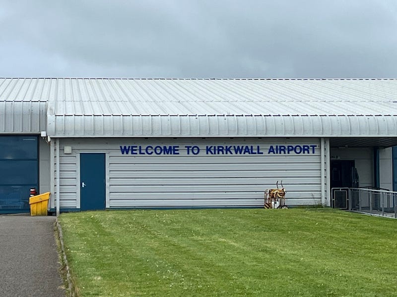 2025-6-25 Kirkwall Airport identification sign, photo by author