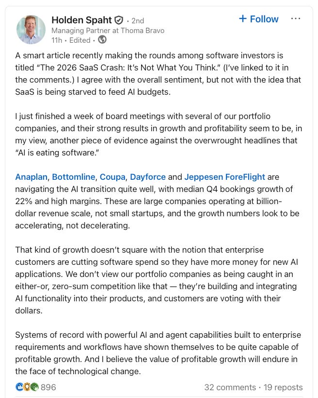 Holden Spaht Thoma Bravo Portfolio Companies Comment