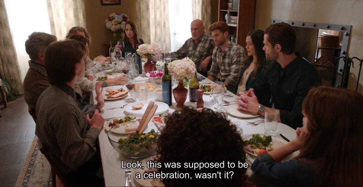 Walker gay son Augie trying to get a piece of gay uncle LIam at dinner table 2.19 Walker gay son Augie trying to get a piece of gay uncle LIam at dinner table 2.19