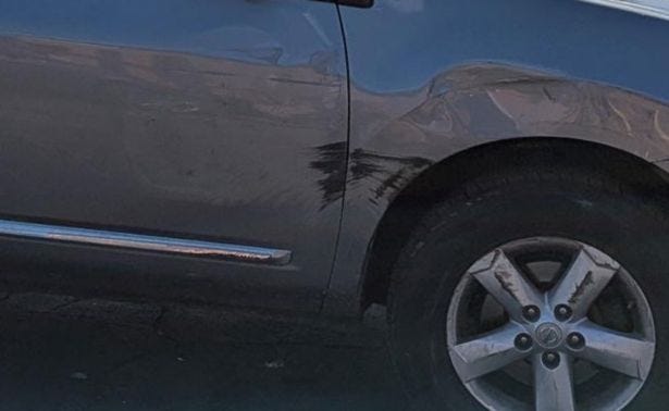 Marimar Martinez car damage Marimar Martinez car damage