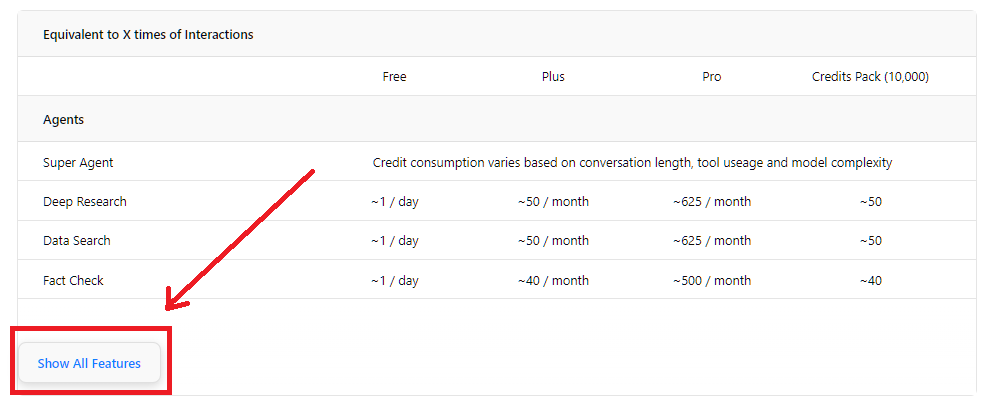 Pricing in Genspark and features Pricing in Genspark and features