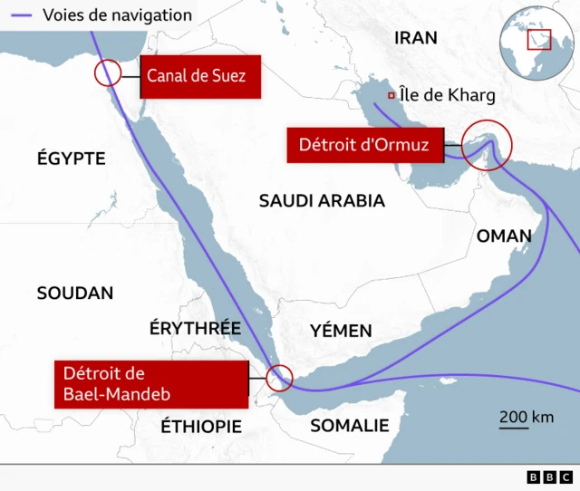 Détroit de Bab el-Mandeb au Yémen : les nouvelles menaces des Houthis pourraient-elles déclencher une crise du transport maritime en mer Rouge ? - BBC News Afrique Détroit de Bab el-Mandeb au Yémen : les nouvelles menaces des Houthis pourraient-elles déclencher une crise du transport maritime en mer Rouge ? - BBC News Afrique