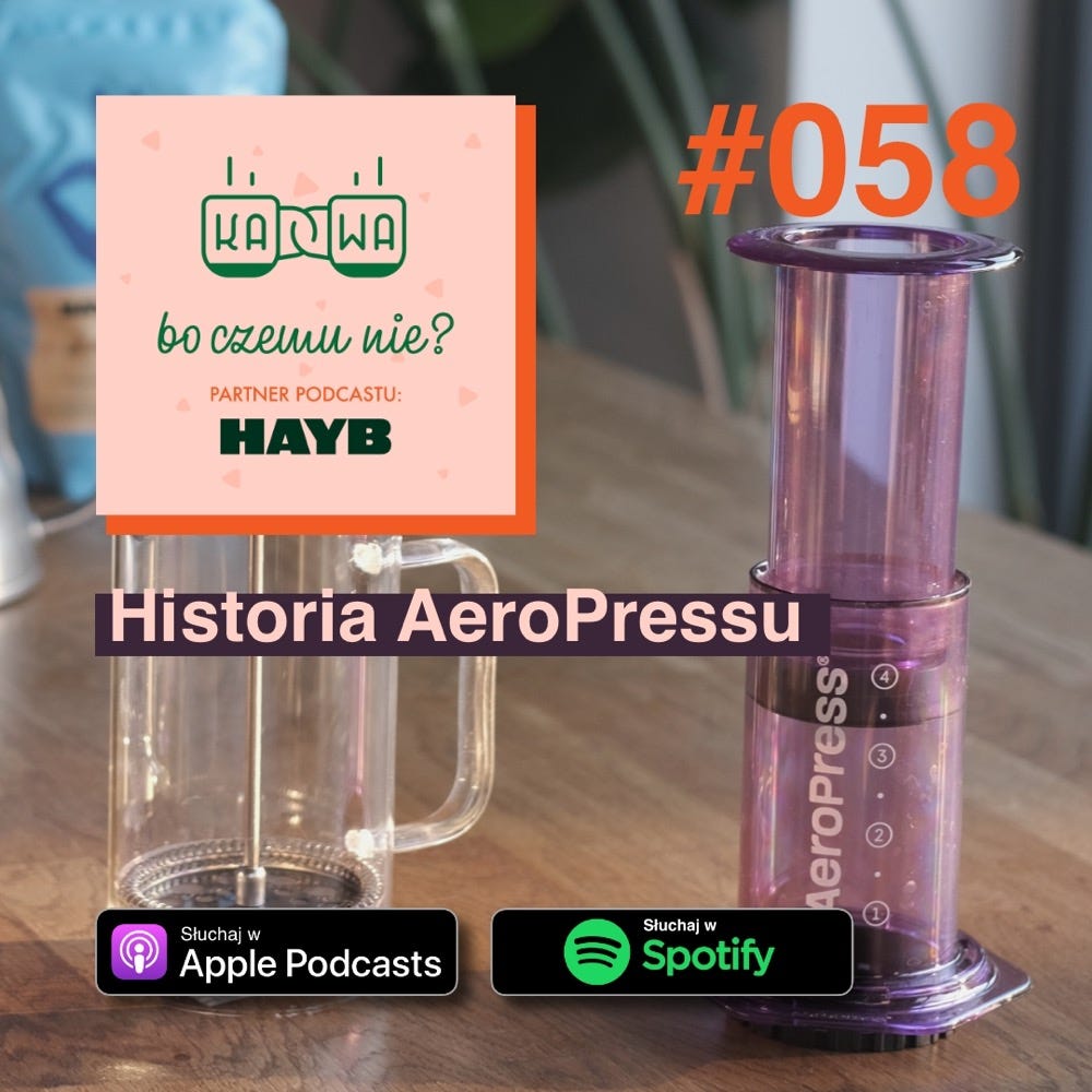 Plansza promująca odcinek ze zdjęciem AeroPressu.
