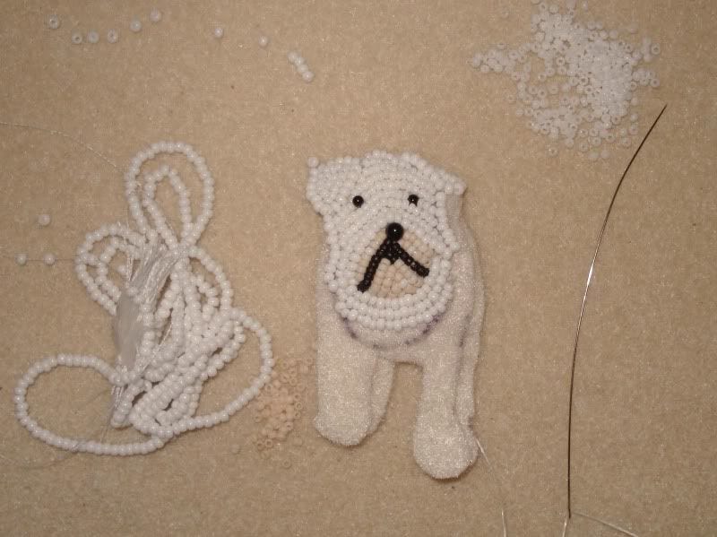 beaded english bulldog dog beadwork bead embroidery seed beads pin pendant thelonebeader etsy beaded english bulldog dog beadwork bead embroidery seed beads pin pendant thelonebeader etsy