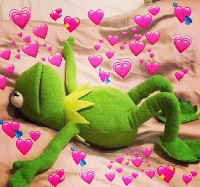 Fotos con corazones | Cute love memes, Kermit, Kermit meme