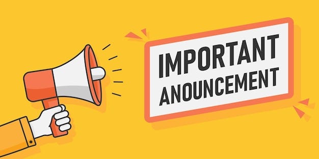 Big sale announcement banner template Social network advertising design  Poster with text and megaphone in hand Flat vector modern illustration |  Premium Vector