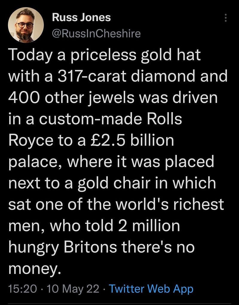 A tweet from Russ Jones https://twitter.com/bobwiggin/status/1524089190702583809/photo/1