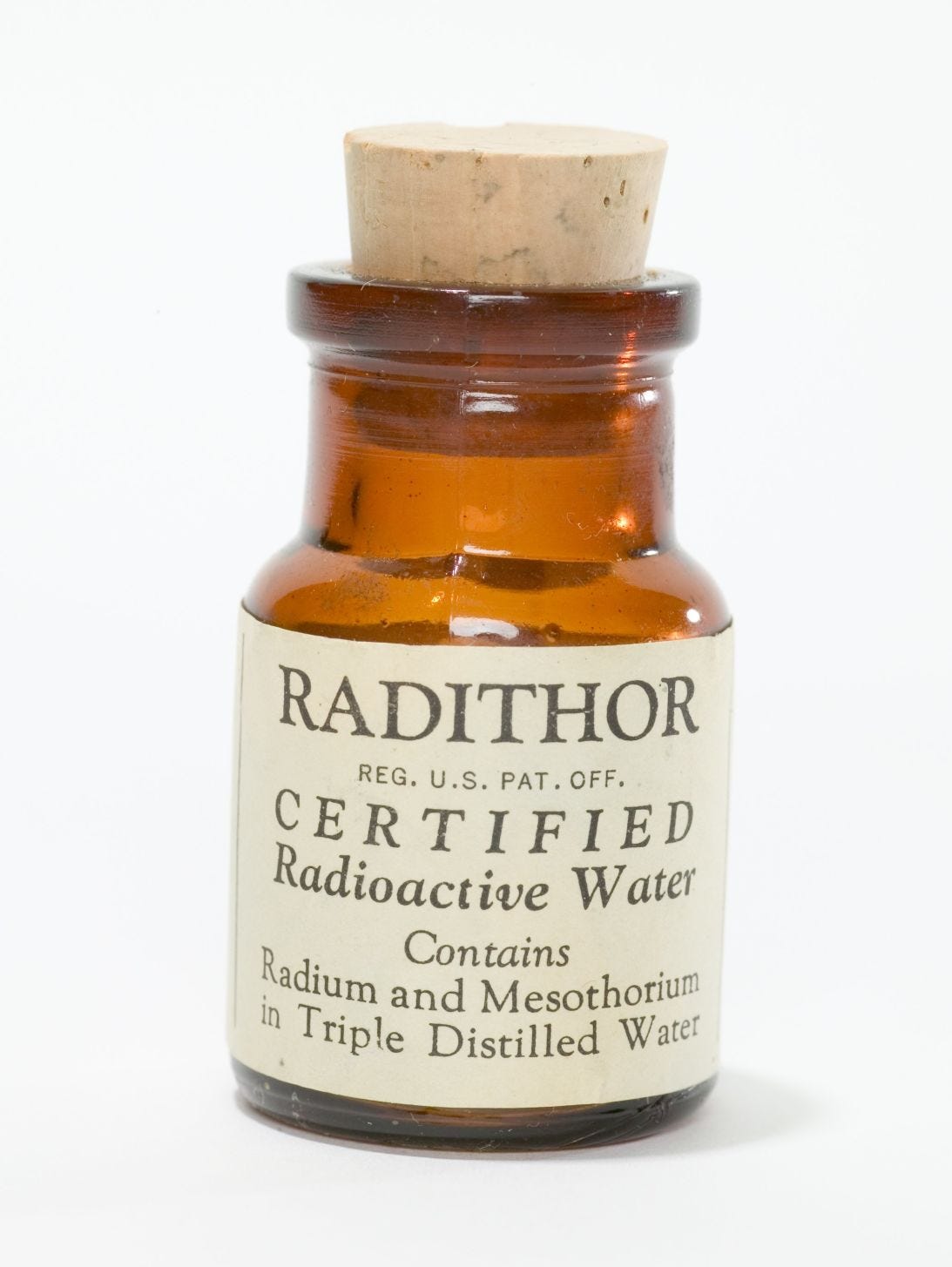 A Radithor bottle. A Radithor bottle.