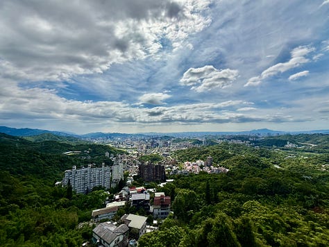 Images from a gondola right and temple visits in Taipei