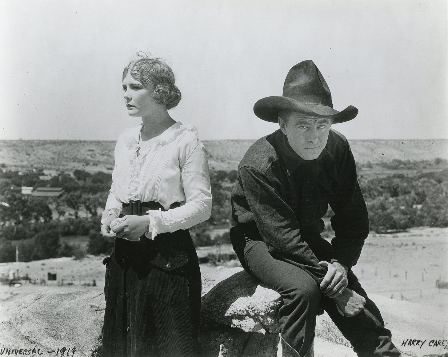 SCVHistory.com LW3193 | Film-Arts | Harry Carey Sr., Winifred Westover Star  in 'Marked Men' (Universal 1919).