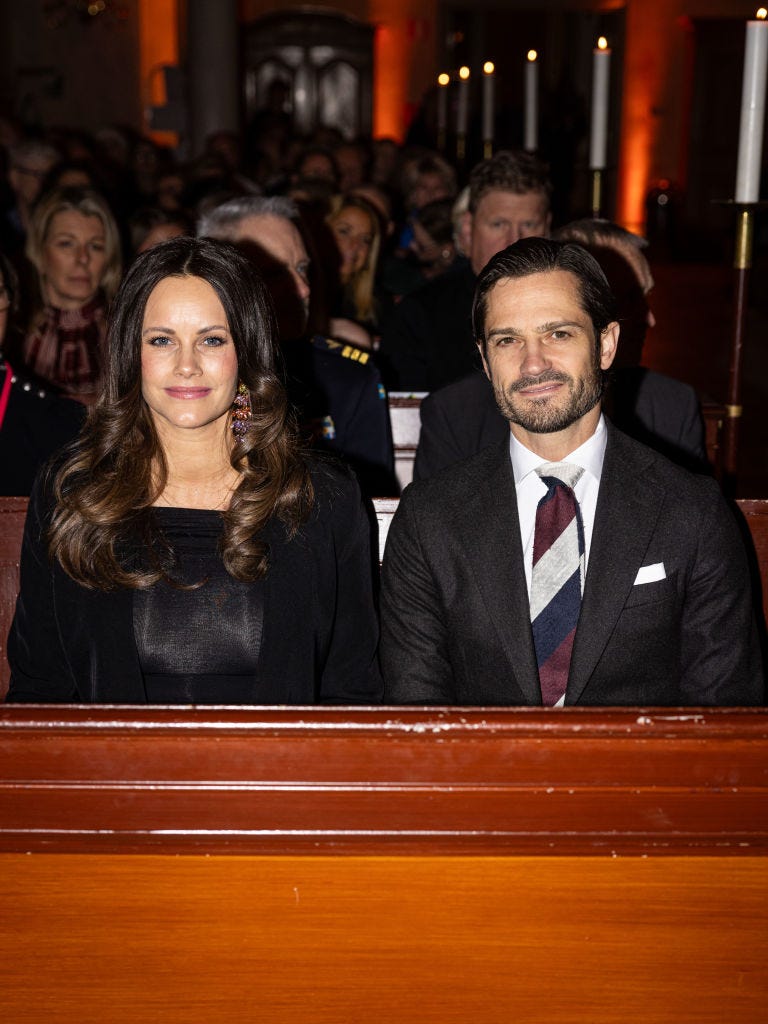 Princess Sofia and Prince Carl Philip in church