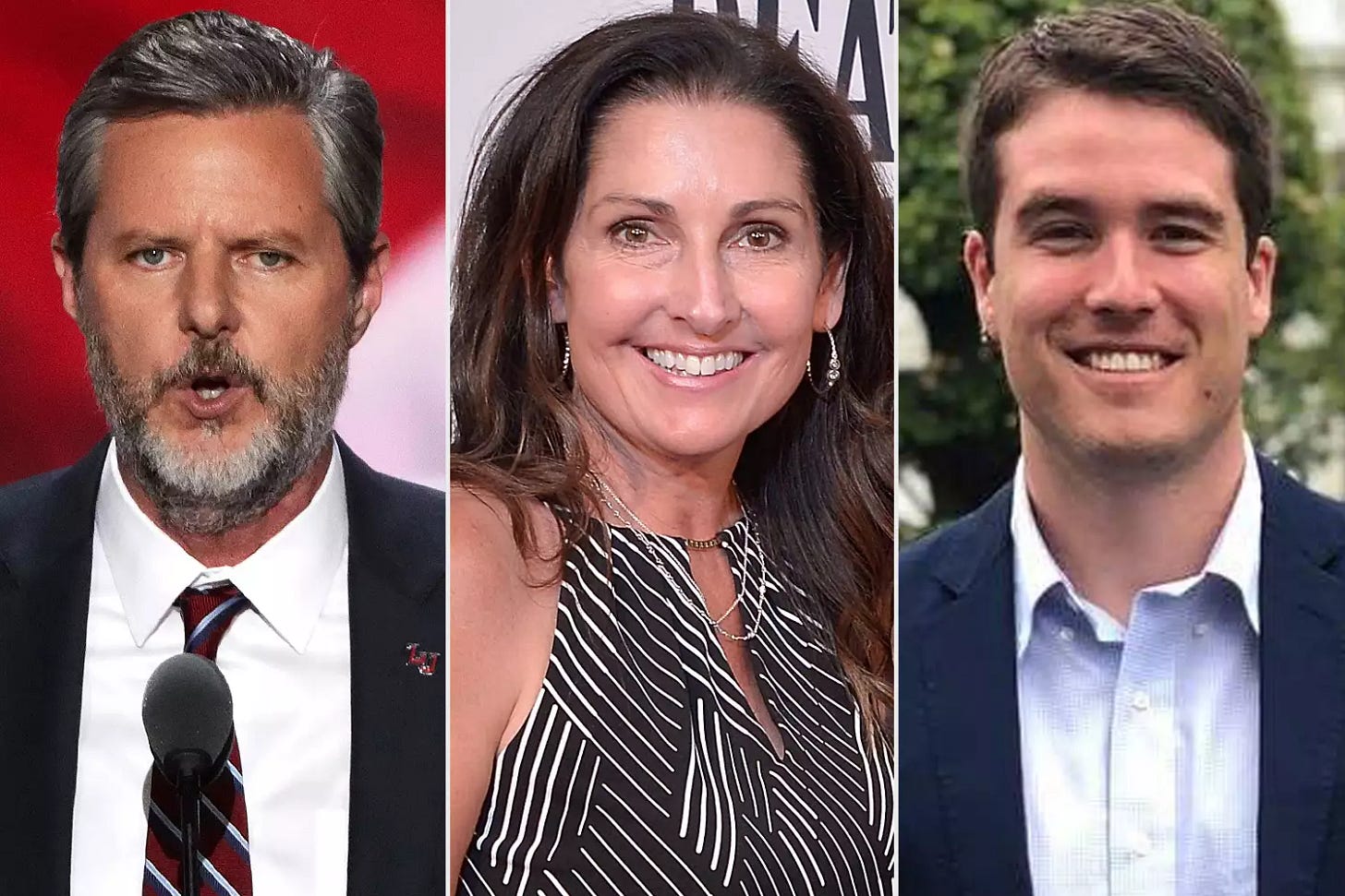 Jerry Falwell Jr., Becki Falwell, Giancarlo Granda Jerry Falwell Jr., Becki Falwell, Giancarlo Granda