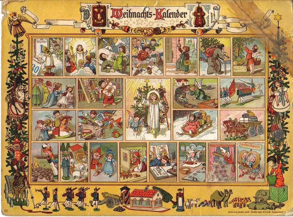 Pintura de un calendario de adviento