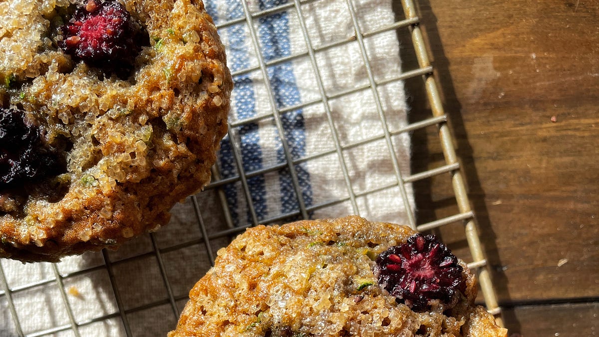 Zucchini & Blackberry Muffins