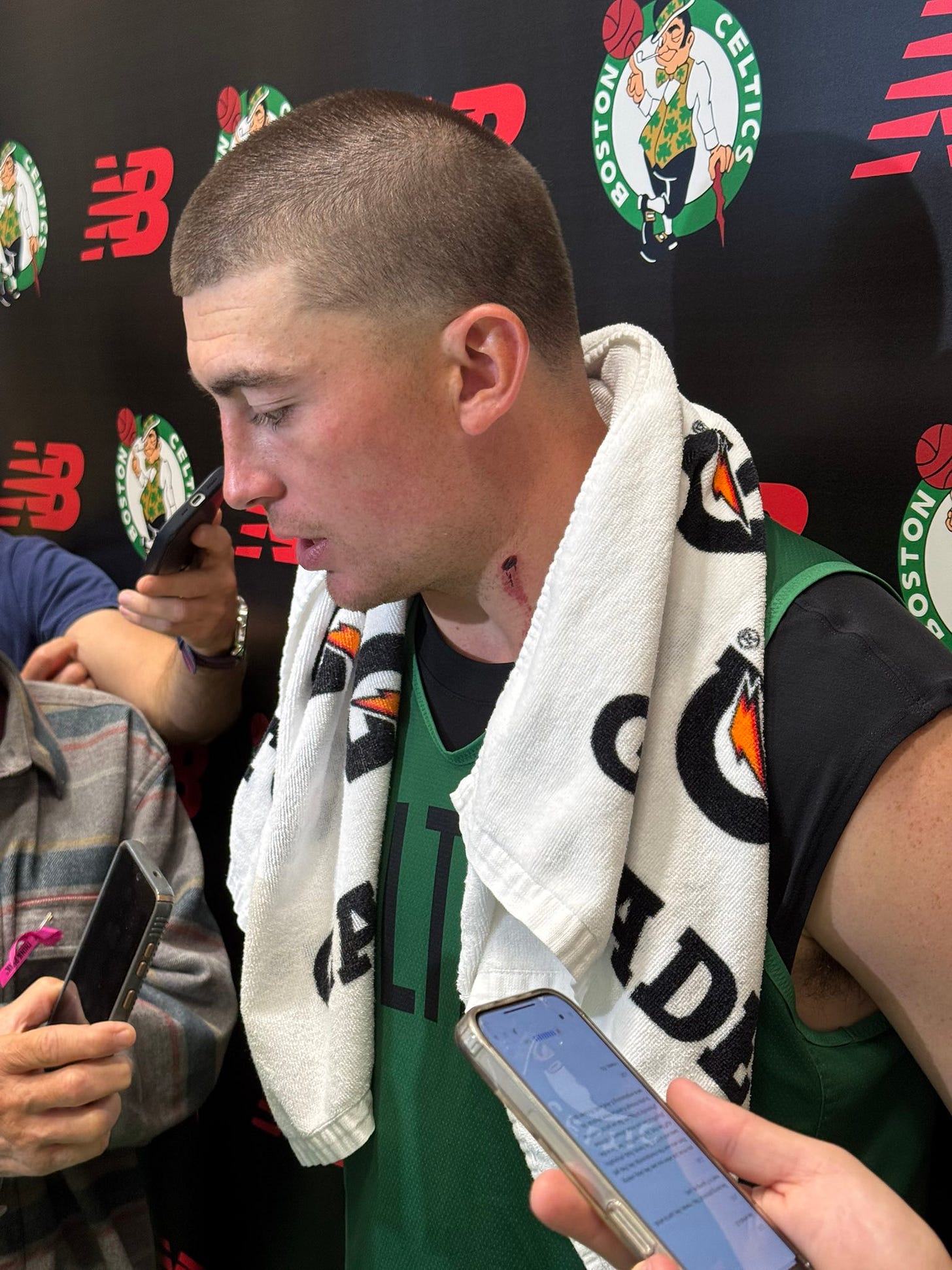 Zack Cox on X: "This scratch on Payton Pritchard's neck was from a  particularly physical practice yesterday. Pritchard said the Celtics plan  to play more aggressively with more willingness to risk fouls