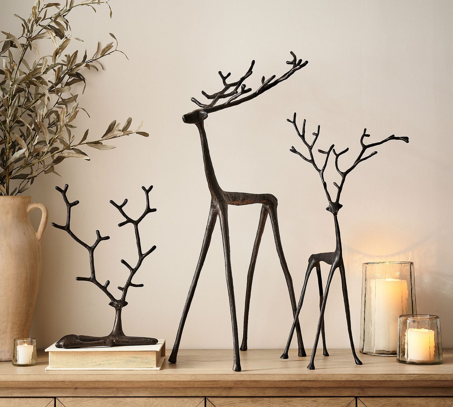 Alt image 2 for Bronze Sculpted Reindeer