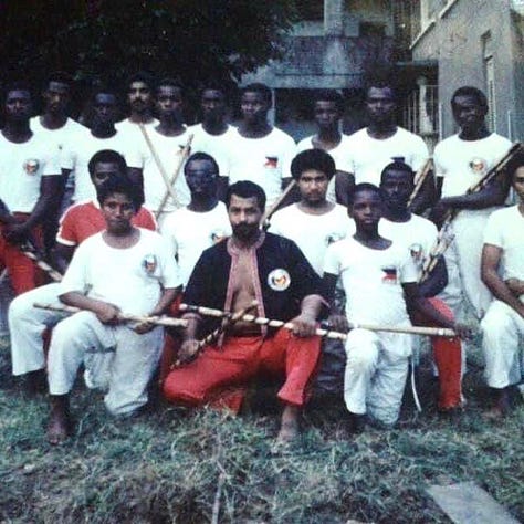 On Coconut Beach, Bomani Sensei and students