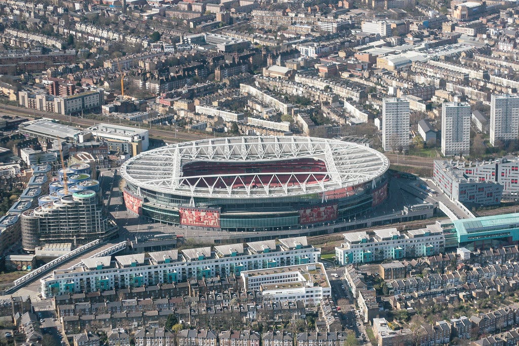 Emirates Stadium - Home to Arsenal FC | Birds eye view of on… | Flickr