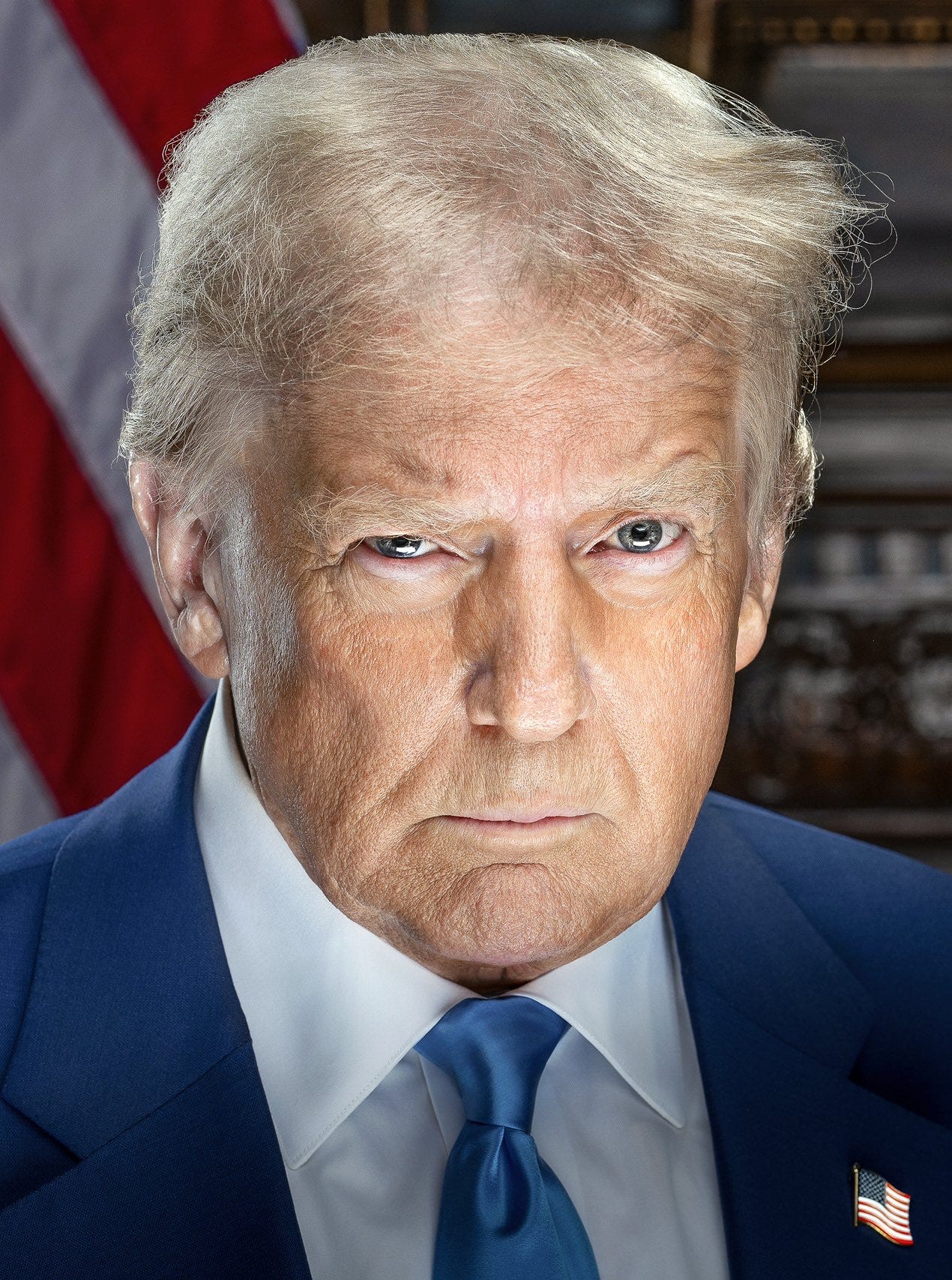 Offizielles Präsidentenporträt von Donald Trump, 2025 (Quelle: Wikimedia Commons)