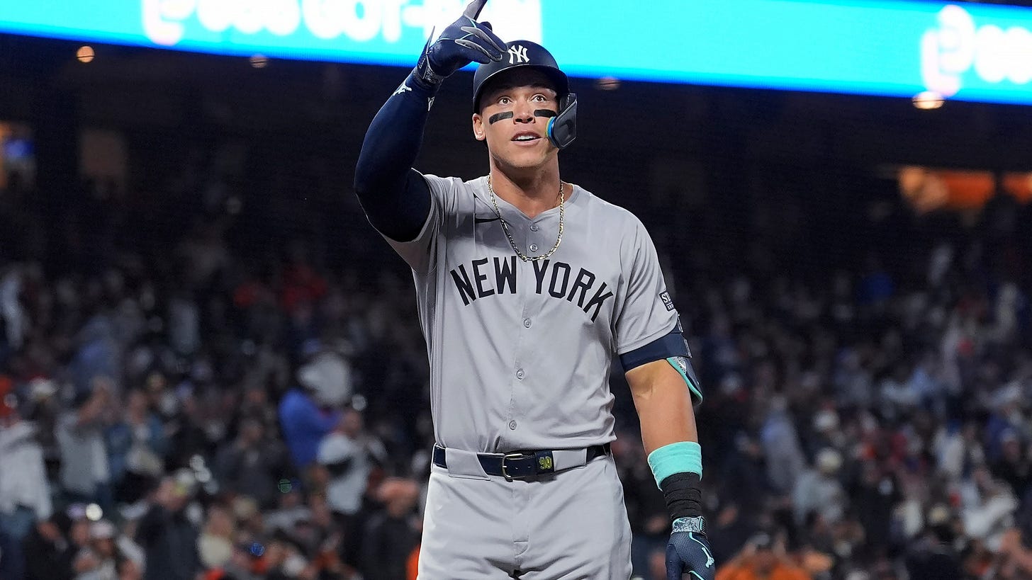 Aaron Judge caps huge May by hitting 2 more homers to lead the Yankees past  the Giants 6-2 | WNCT