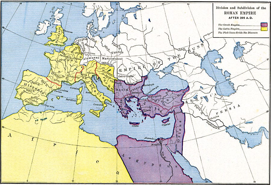 Division and Subdivision of the Roman Empire Division and Subdivision of the Roman Empire