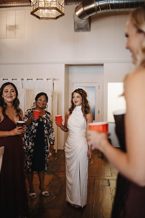 Collection of photos and faces from wedding