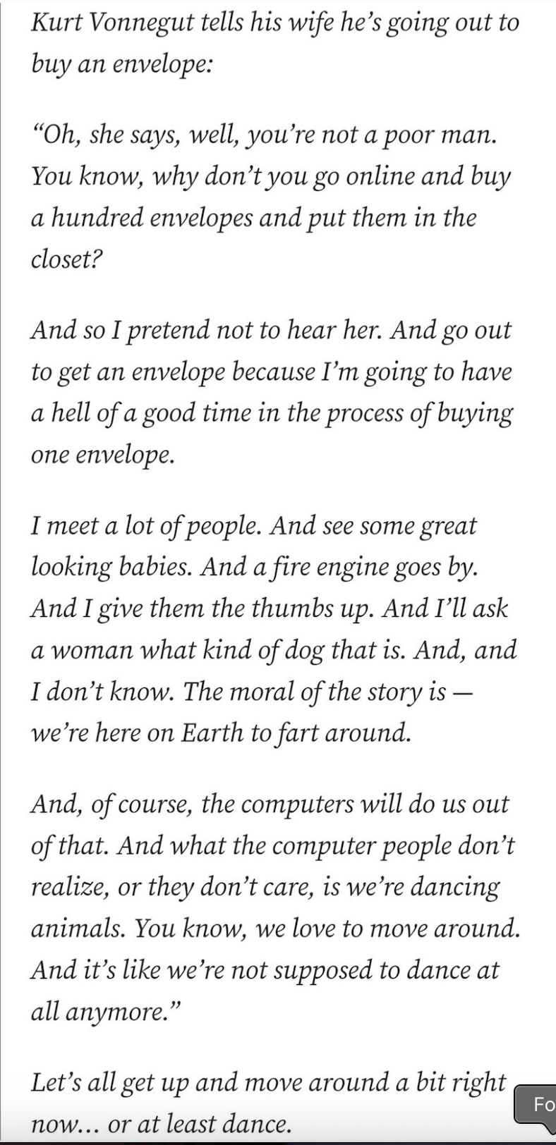 Vonnegut on farting around : r/taoism Vonnegut on farting around : r/taoism