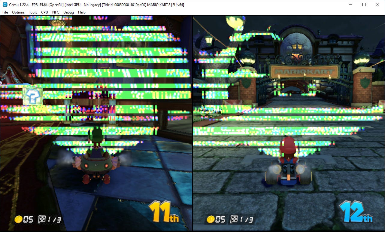 CEMU] MK8 SplitScreen has WAY too many visual glitches | GBAtemp.net - The  Independent Video Game Community