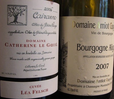 Two French wines